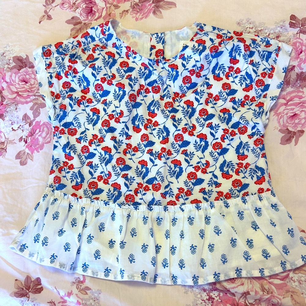 Baby Gap Floral Peplum Top 4T